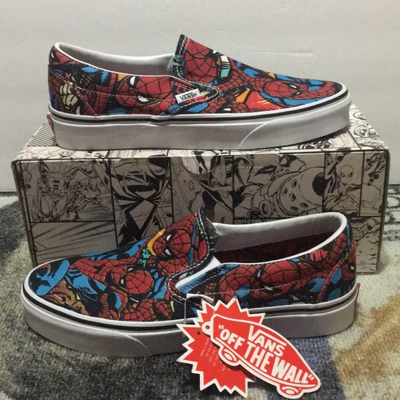 Vans Shoes - Vans x Marvel Spiderman Classic Slip Womens Shoes